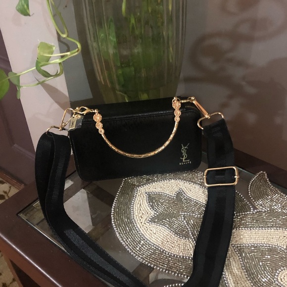 Yves Saint Laurent Beaute Makeup  Cosmetics Hard Case in to crossbody bag - Picture 15 of 17